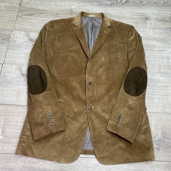 Saddlebred Other - Saddlebred Blazer Mens 44L Brown Corduroy Heritage Sport Coat Elbow Patches